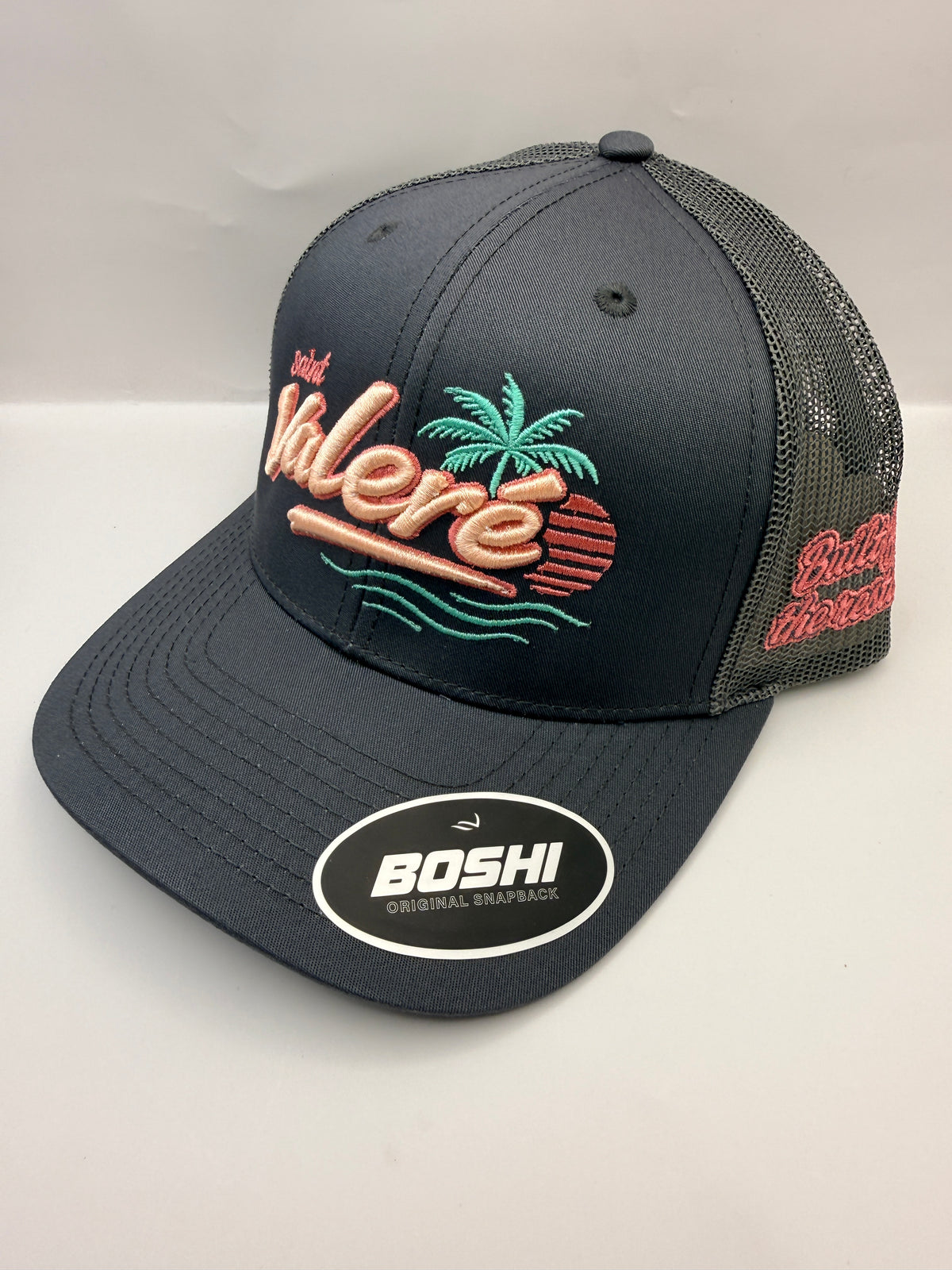 Saint Valere Palm Tree Logo Cap - Grey/Pink