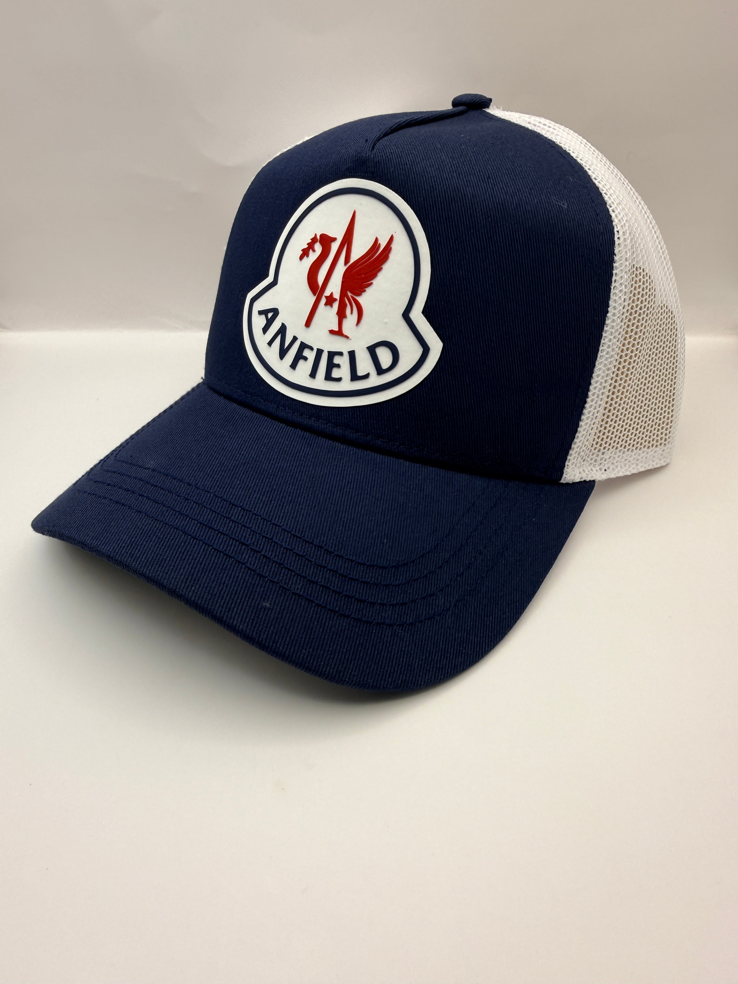 Left To Write Anfield Piste Cap - Navy/White