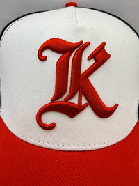 Krayta Clo 'K' Logo Cap - White/Red/Black