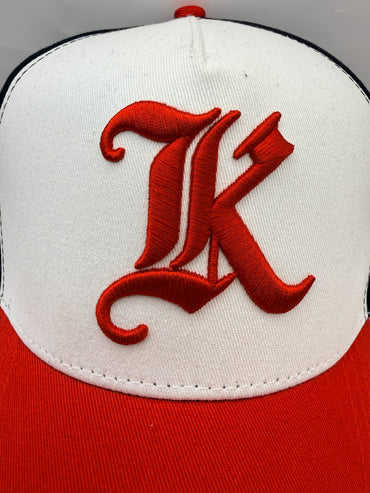 Krayta Clo 'K' Logo Cap - White/Red/Black