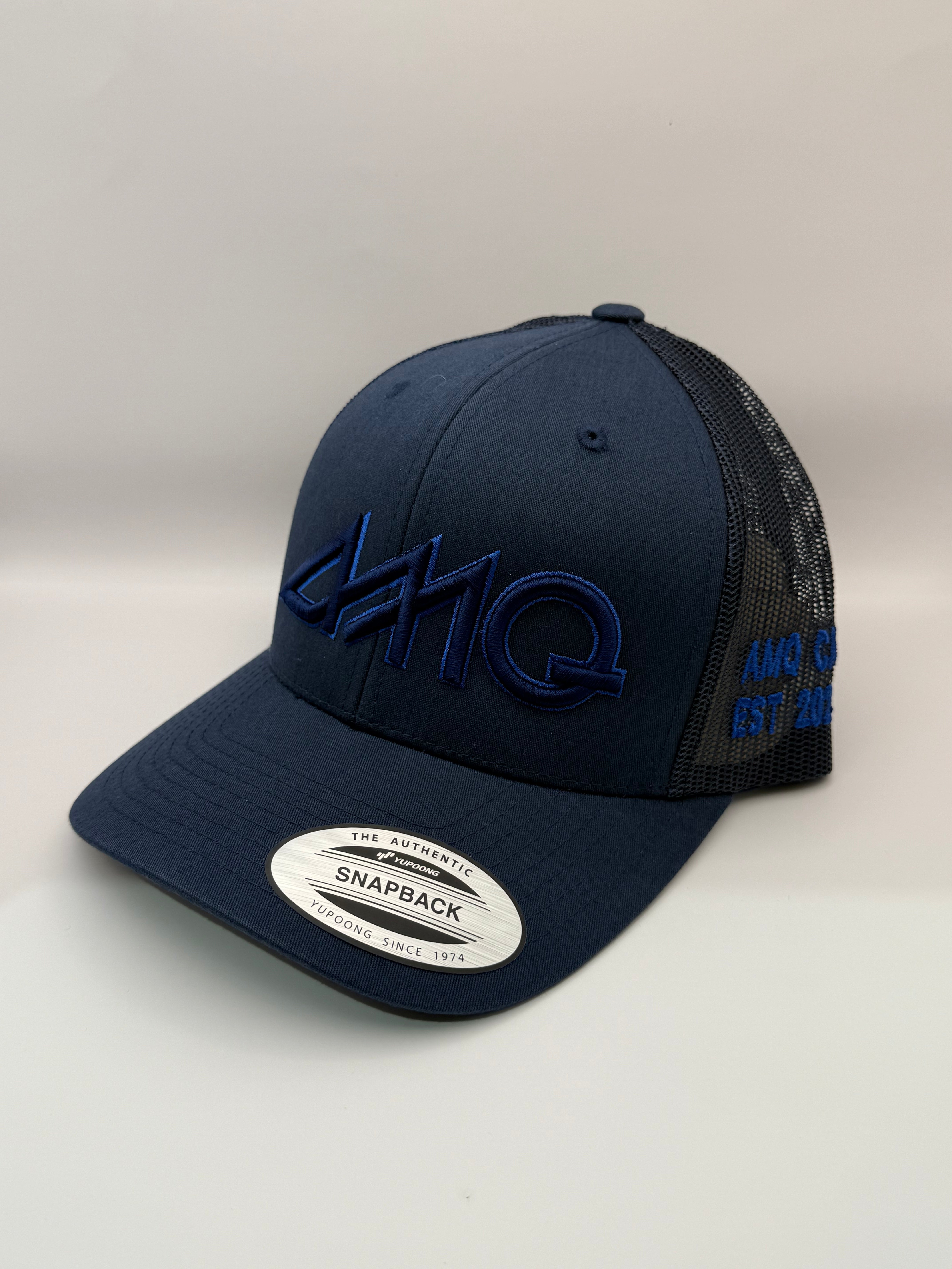 AMQ Blue/Blue Trim Trim Logo Cap - Navy