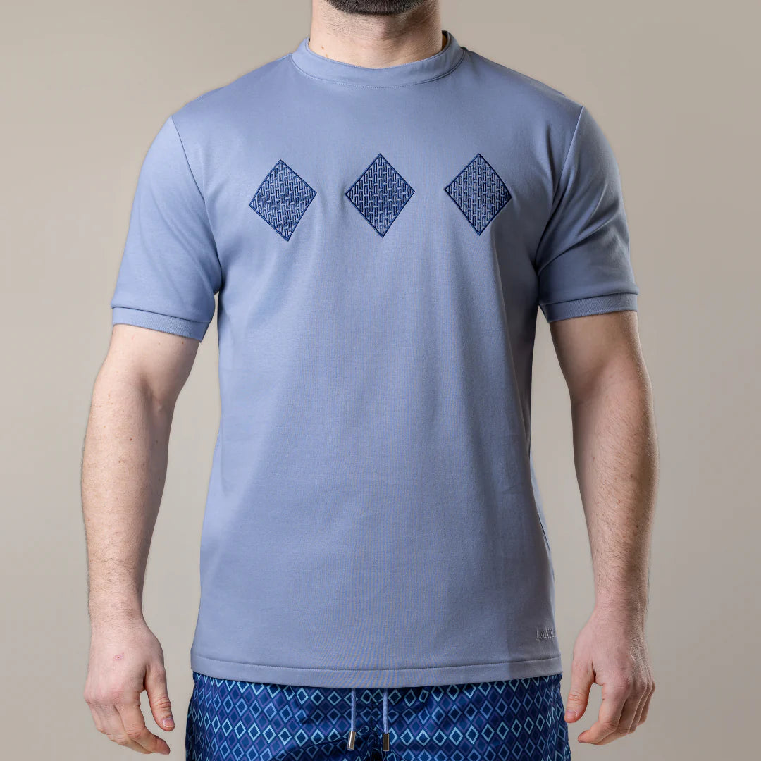 Lanka Blue Diamond T-Shirt - Steel Blue