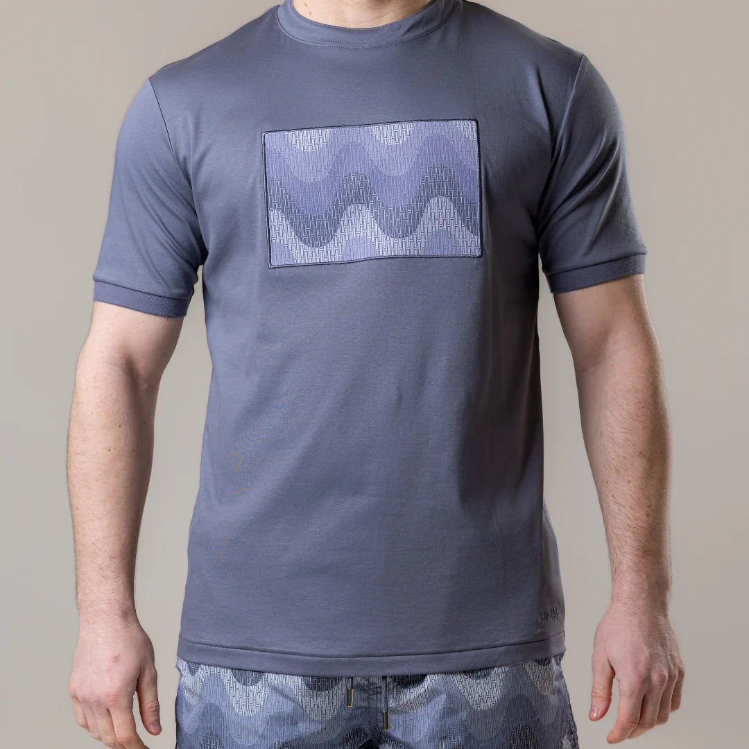 Lanka Grey Small Wave T-Shirt - Grey