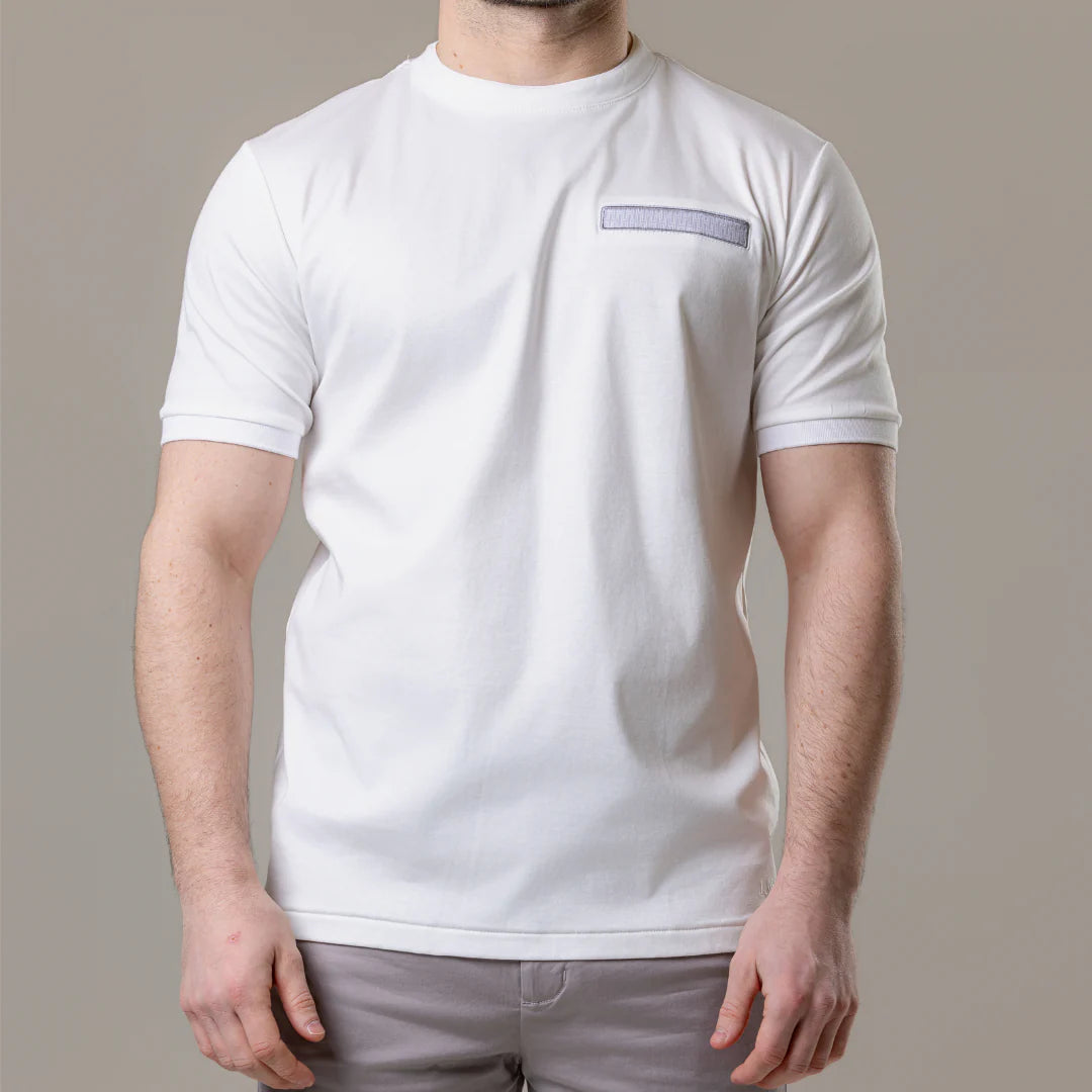 Lanka Grey Pocket T-Shirt - White