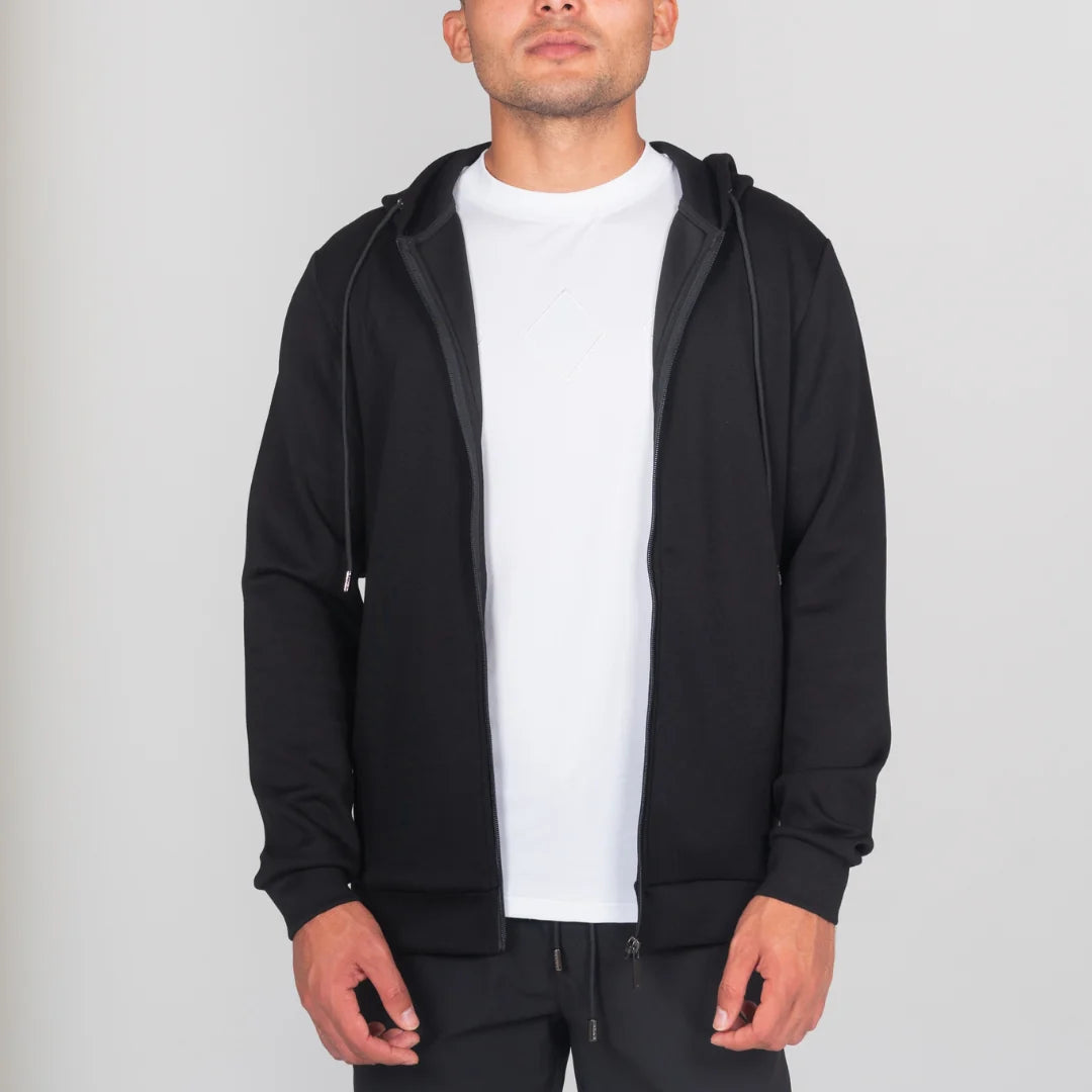 Lanka Zip Through Hoodie - Black