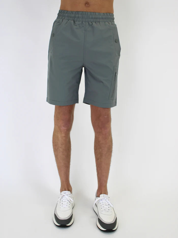 White Threads Versatile Cargo Shorts - Light Grey