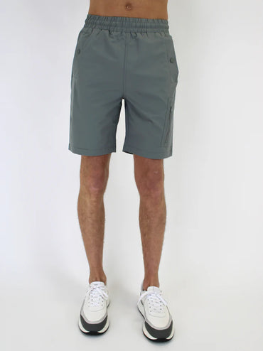 White Threads Versatile Cargo Shorts - Light Grey