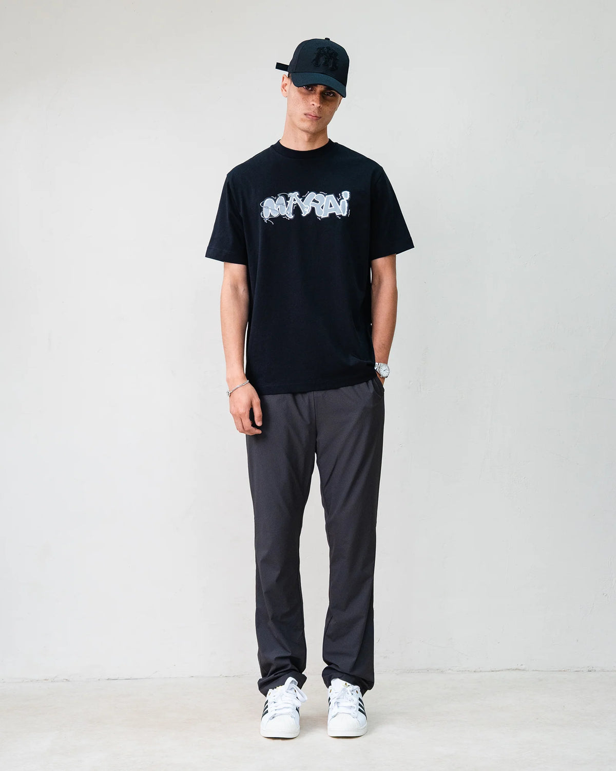 MARAI Multifont Logo T-Shirt - Black