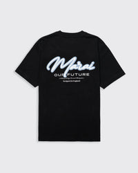 MARAI Signature Logo T-Shirt - Black/Turbulence