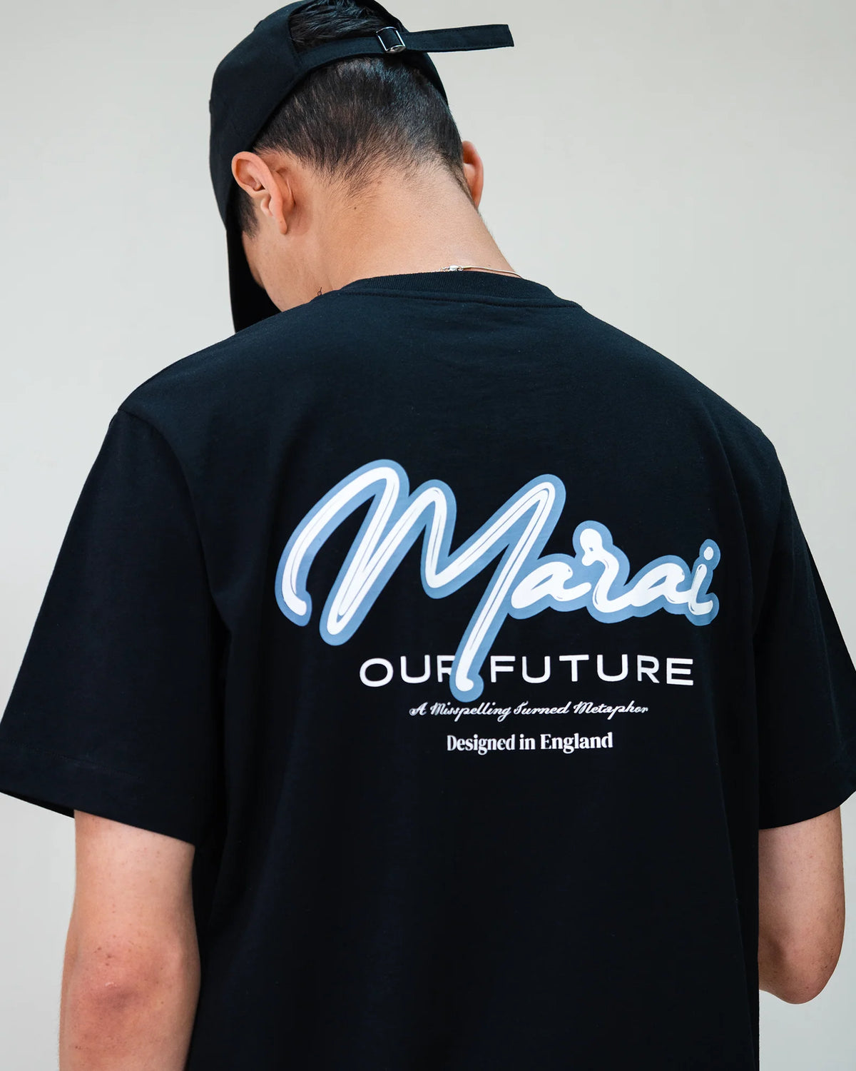 MARAI Signature Logo T-Shirt - Black/Turbulence