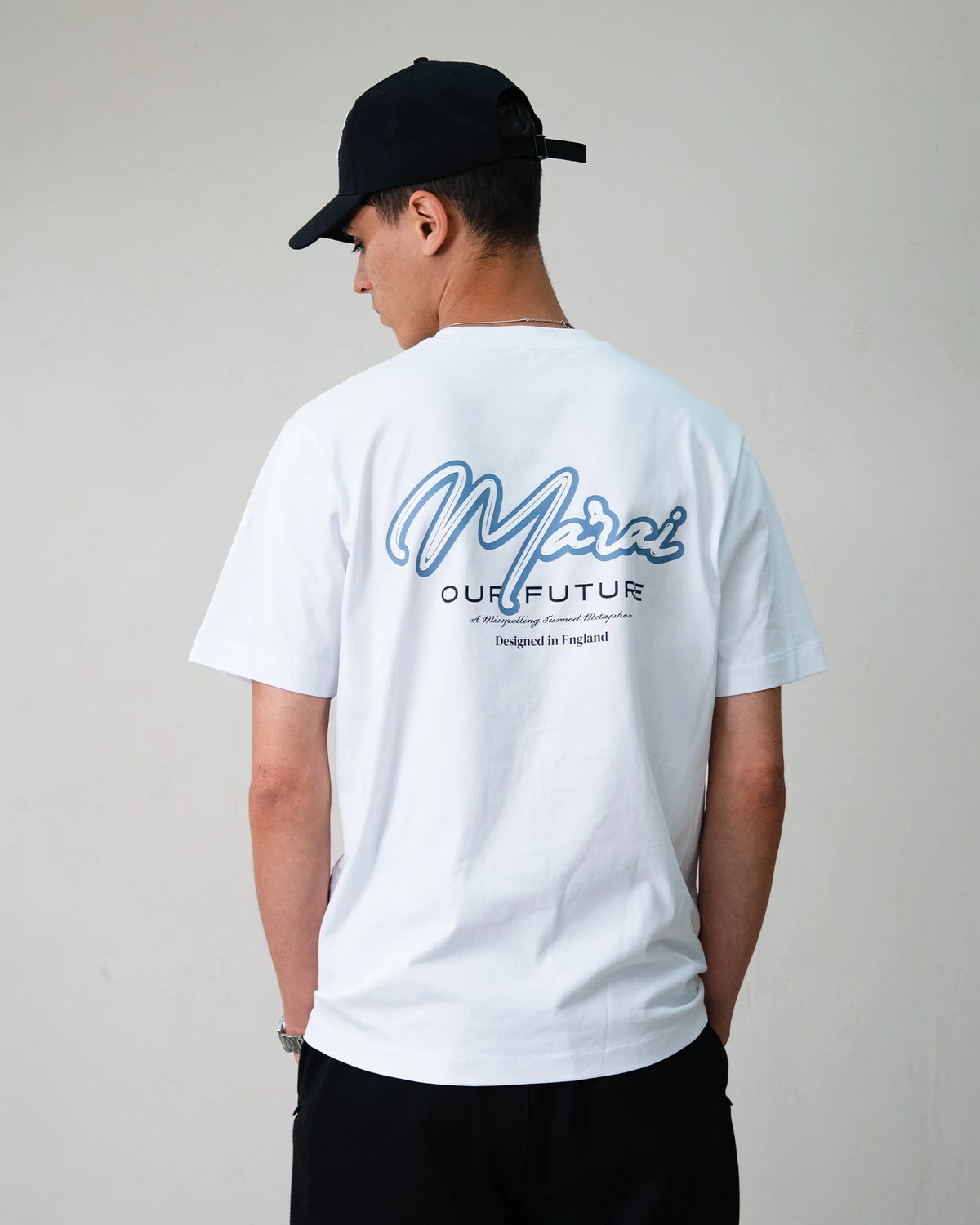 MARAI Signature Logo T-Shirt - White/Turbulence