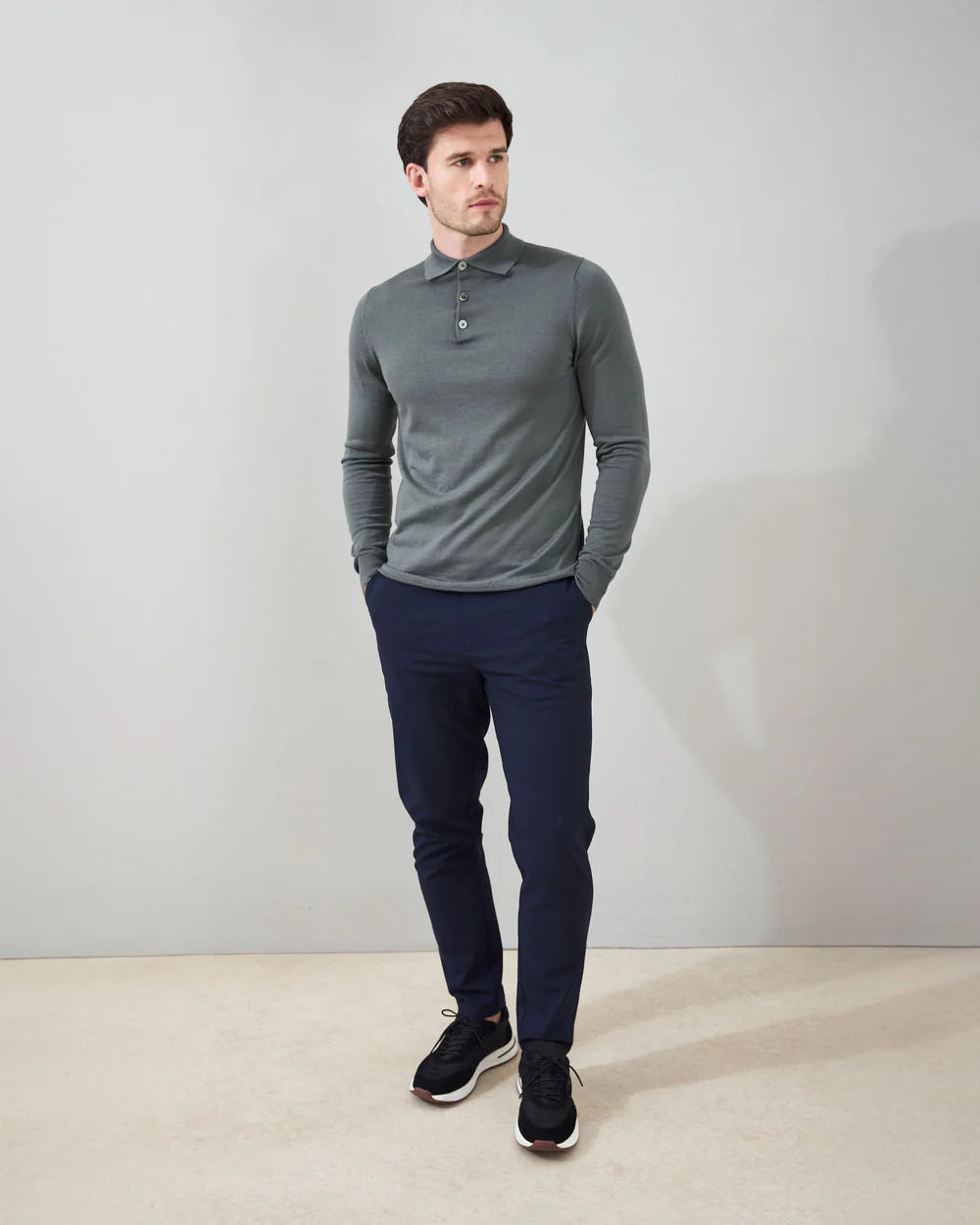 Malenzo Slim Fit 'Palermo' Polo - Sage Green