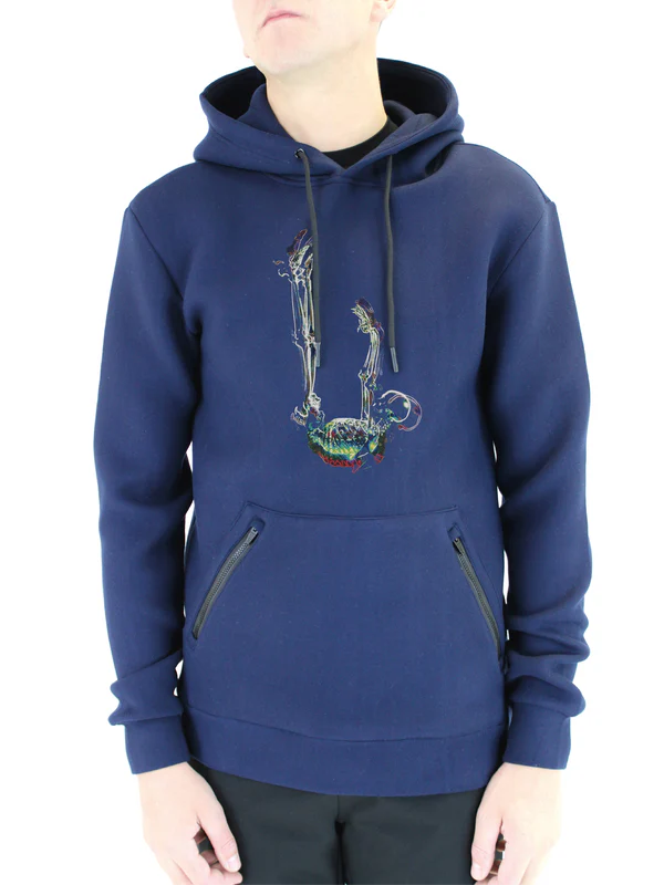 White Threads Fallen Softshell Hoodie - Navy