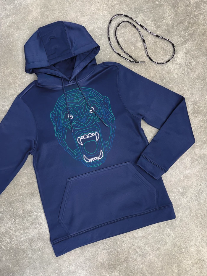 White Threads Gorilla Hoodie - Navy