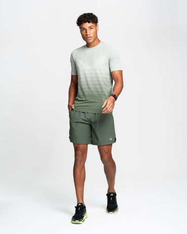 Agaru Kita Gradient Seamless T-Shirt - Forest Green