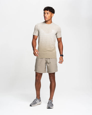 Agaru Kita Gradient Seamless T-Shirt - Desert Sand