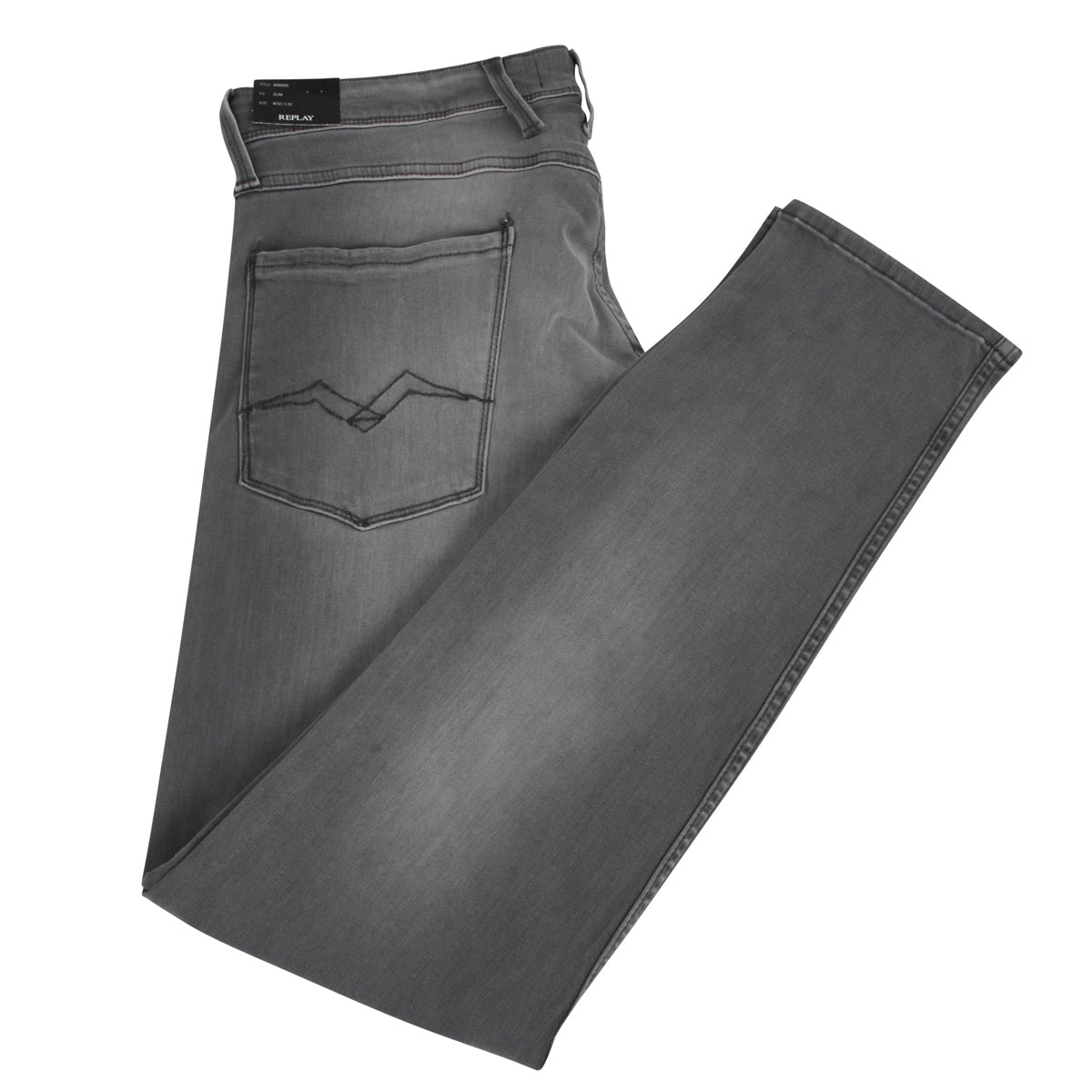 Replay Power Stretch Anbass Jeans - Grey