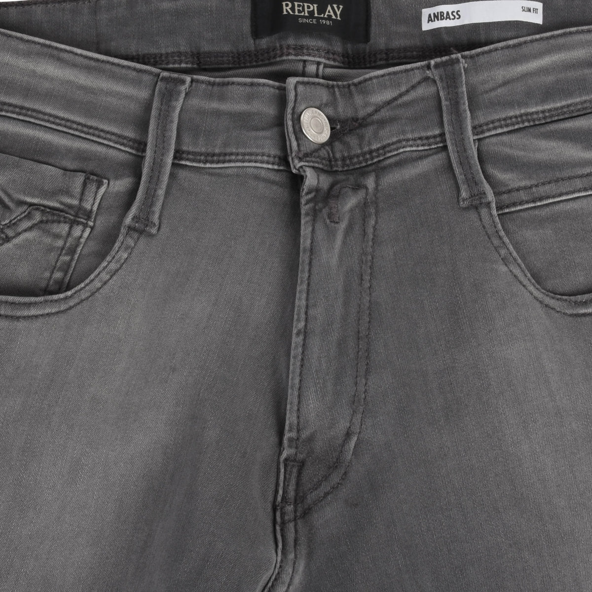 Replay Power Stretch Anbass Jeans - Grey