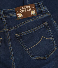 Jacob Cohen Bard Jeans, Regular Slim, Brown Leather Back