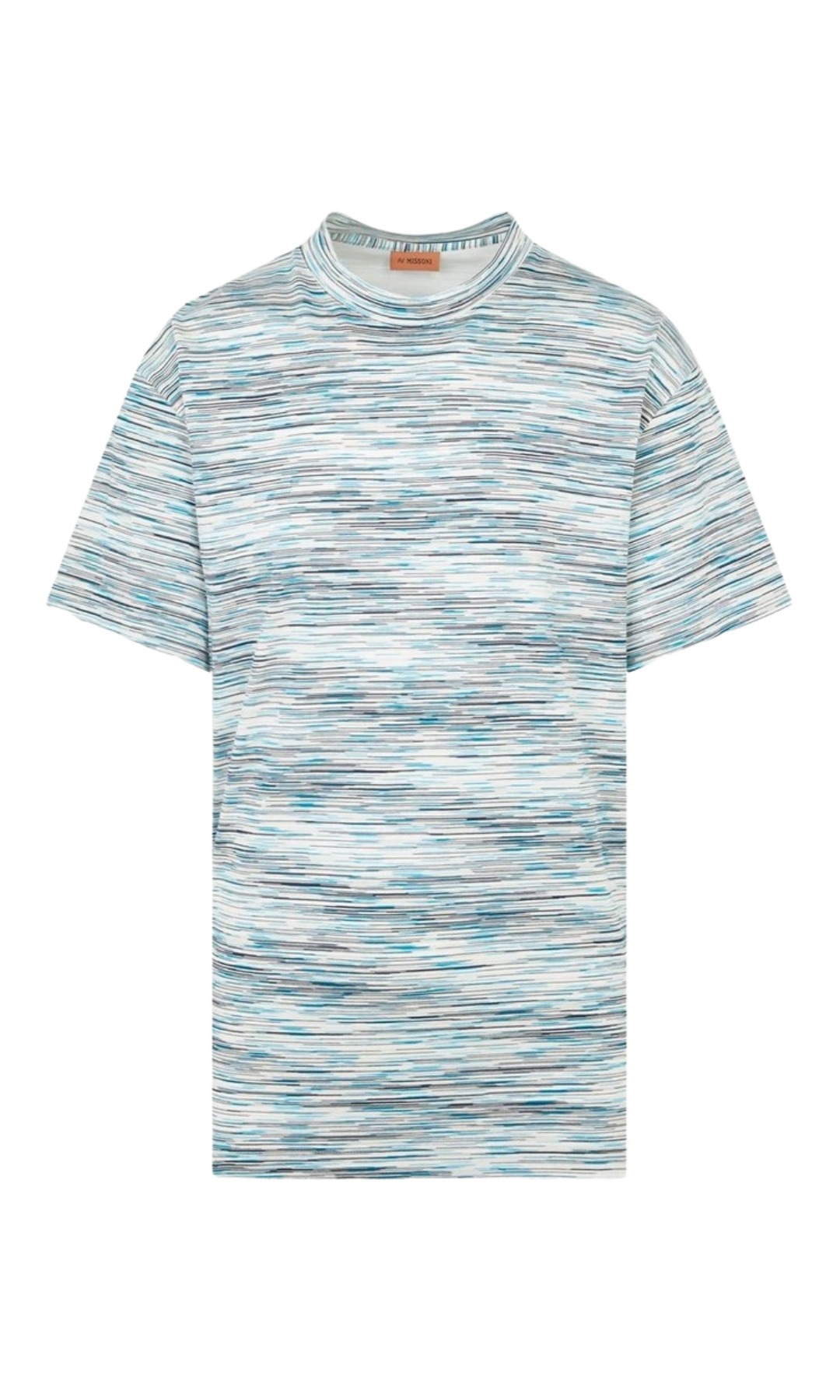 Missoni, White/Aqua Striped T-Shirt