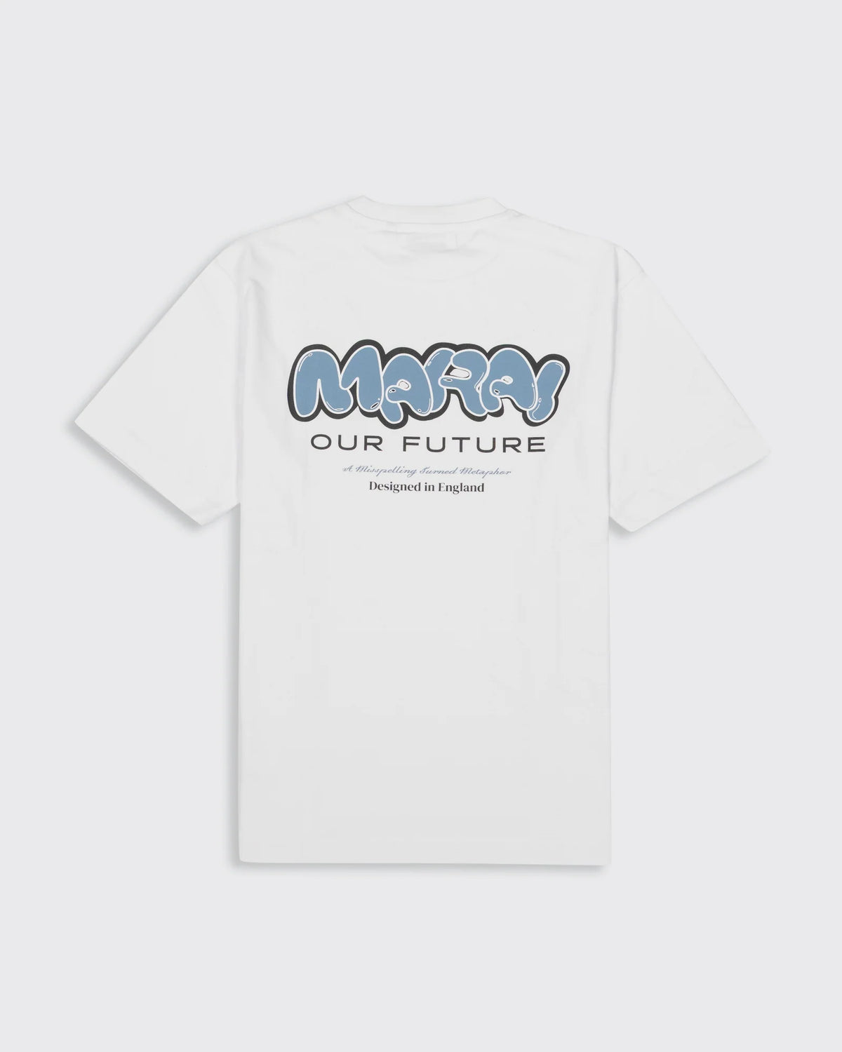 MARAI XL Bubble Logo T-Shirt - White/Turbulence