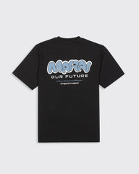 MARAI XL Bubble Logo T-Shirt - Black/Turbulence