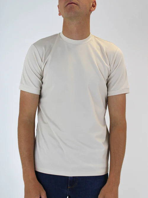 White Threads Plain Lightweight Premium T-Shirt Beige