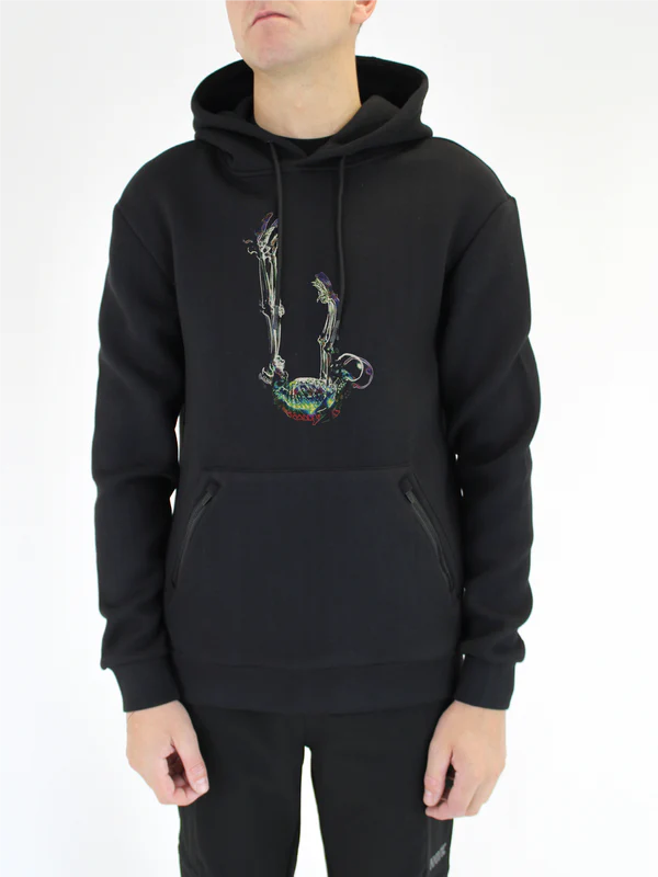 White Threads Fallen Softshell Hoodie - Black