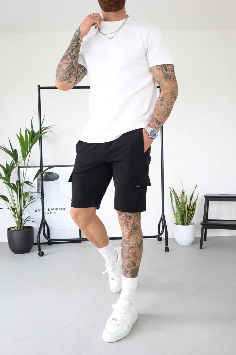 Capo Utility Cargo Shorts - Black
