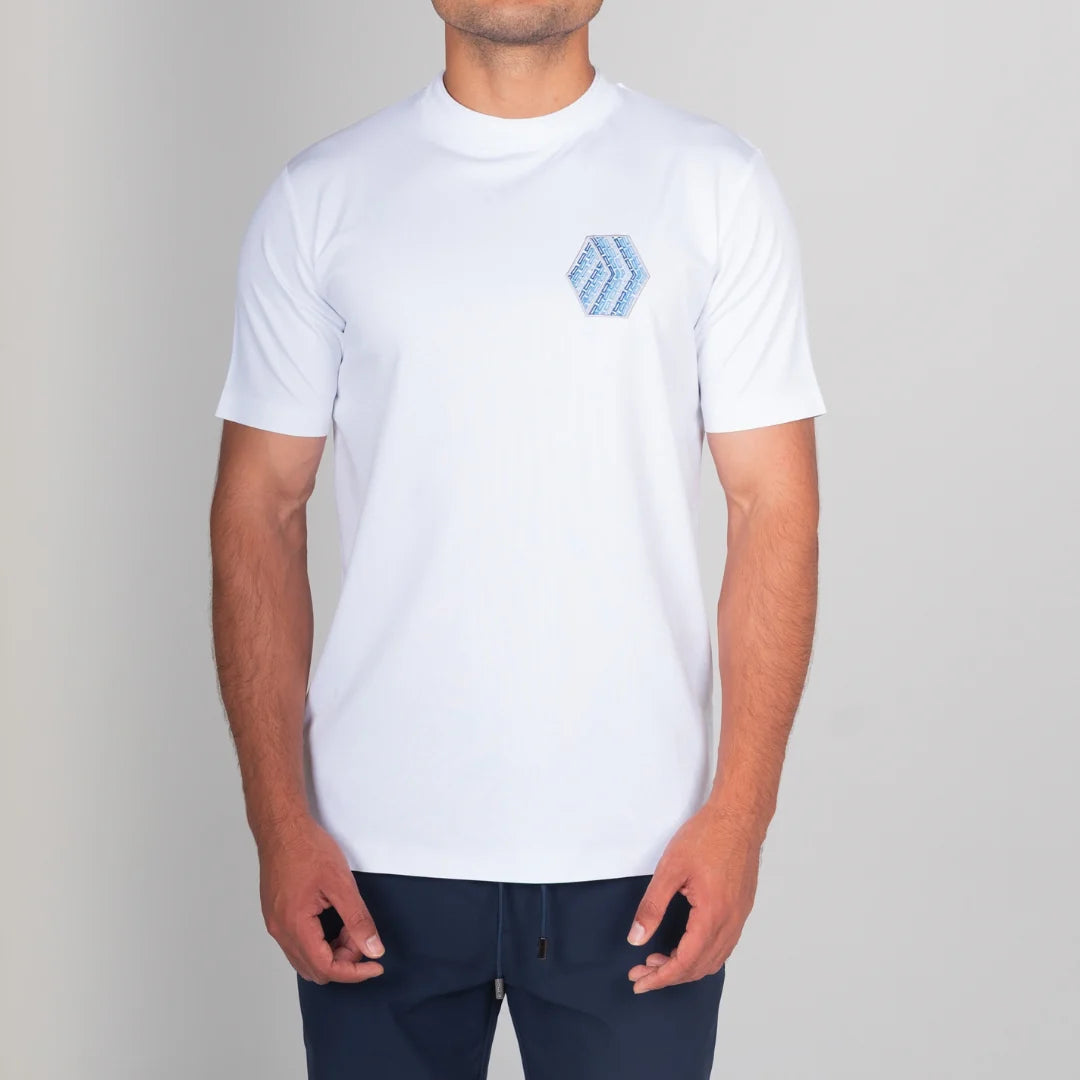 Lanka 3D Cube Stitch T-Shirt - White
