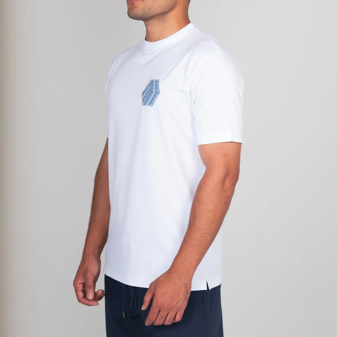Lanka 3D Cube Stitch T-Shirt - White