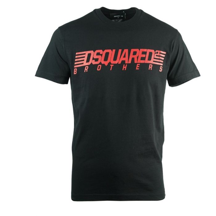 Dsquared2 T-Shirt, Black Dsquared Brothers Graphic