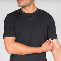 Lanka Diamond Stitch T-Shirt - Black