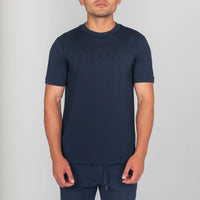 Lanka Diamond Stitch T-Shirt - Navy