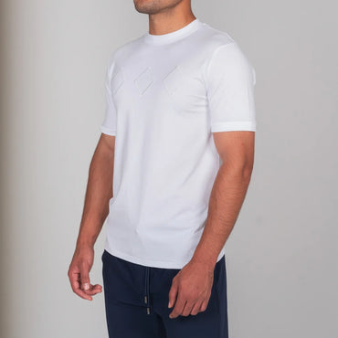 Lanka Diamond Stitch T-Shirt - White