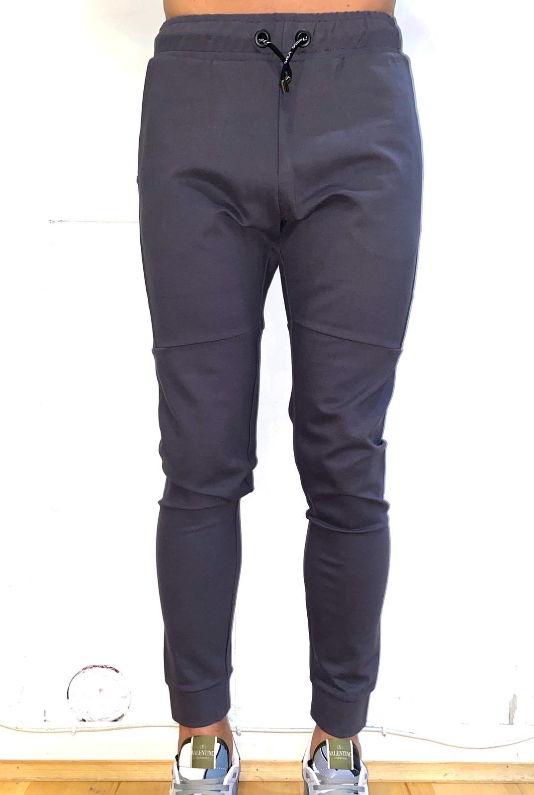 Pazzo Vero Grey Slim Fit Tracksuit Bottoms