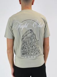 White Threads Fight Club T-Shirt - Stone