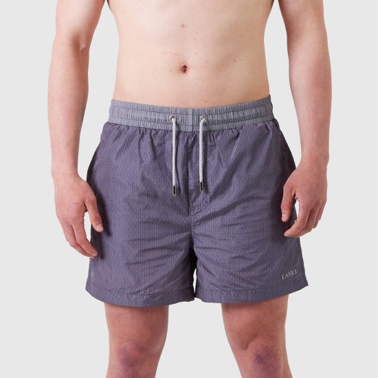 Lanka, Premium Swim Shorts Grey Pattern