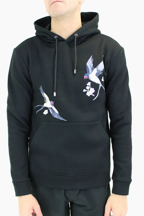 White Threads Hummingbird Hoodie - Black