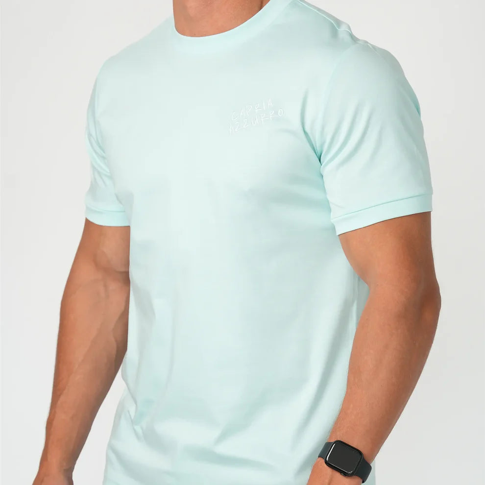Capria Azzurro Luxury T Shirt - Lagoon Blue