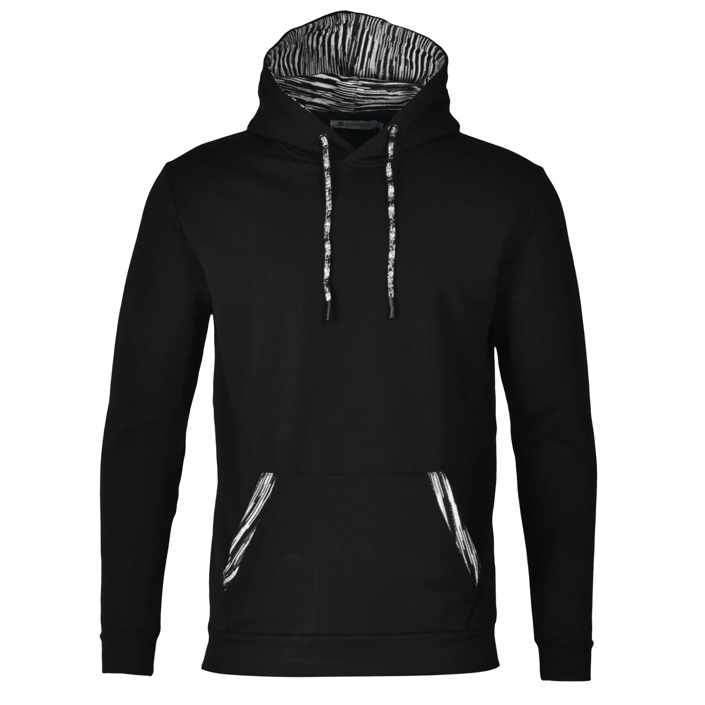 Moda Bandidos Spacedye Trim Cotton Hoodie Black