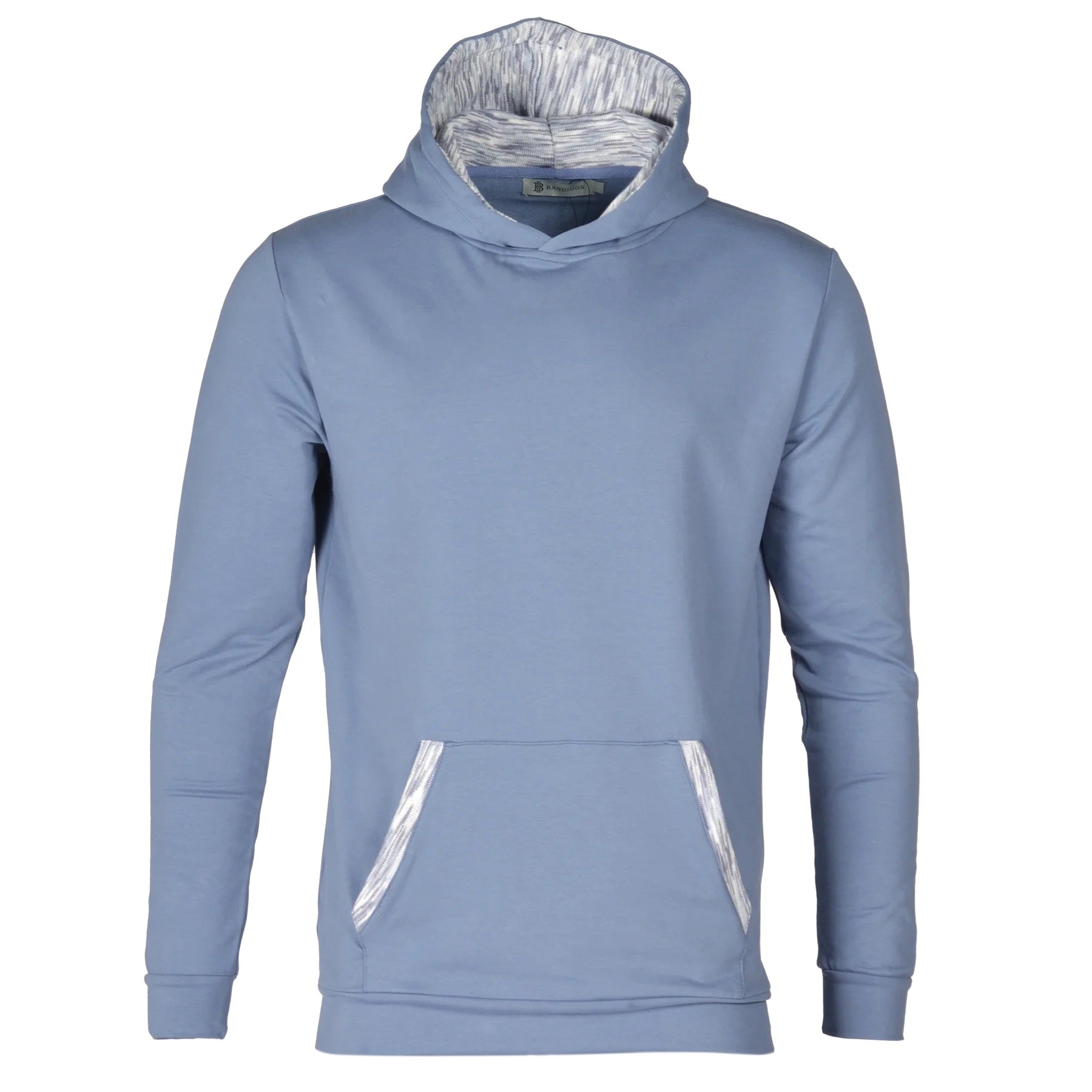 Moda Bandidos Spacedye Trim Cotton Hoodie Petrol Blue