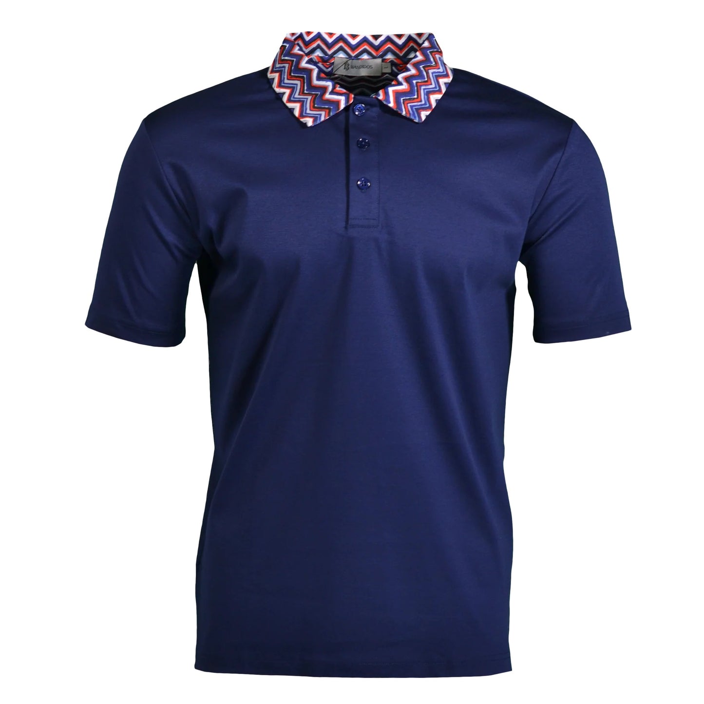 Moda Bandidos, Brush Zig Alps Pattern Polo, Navy