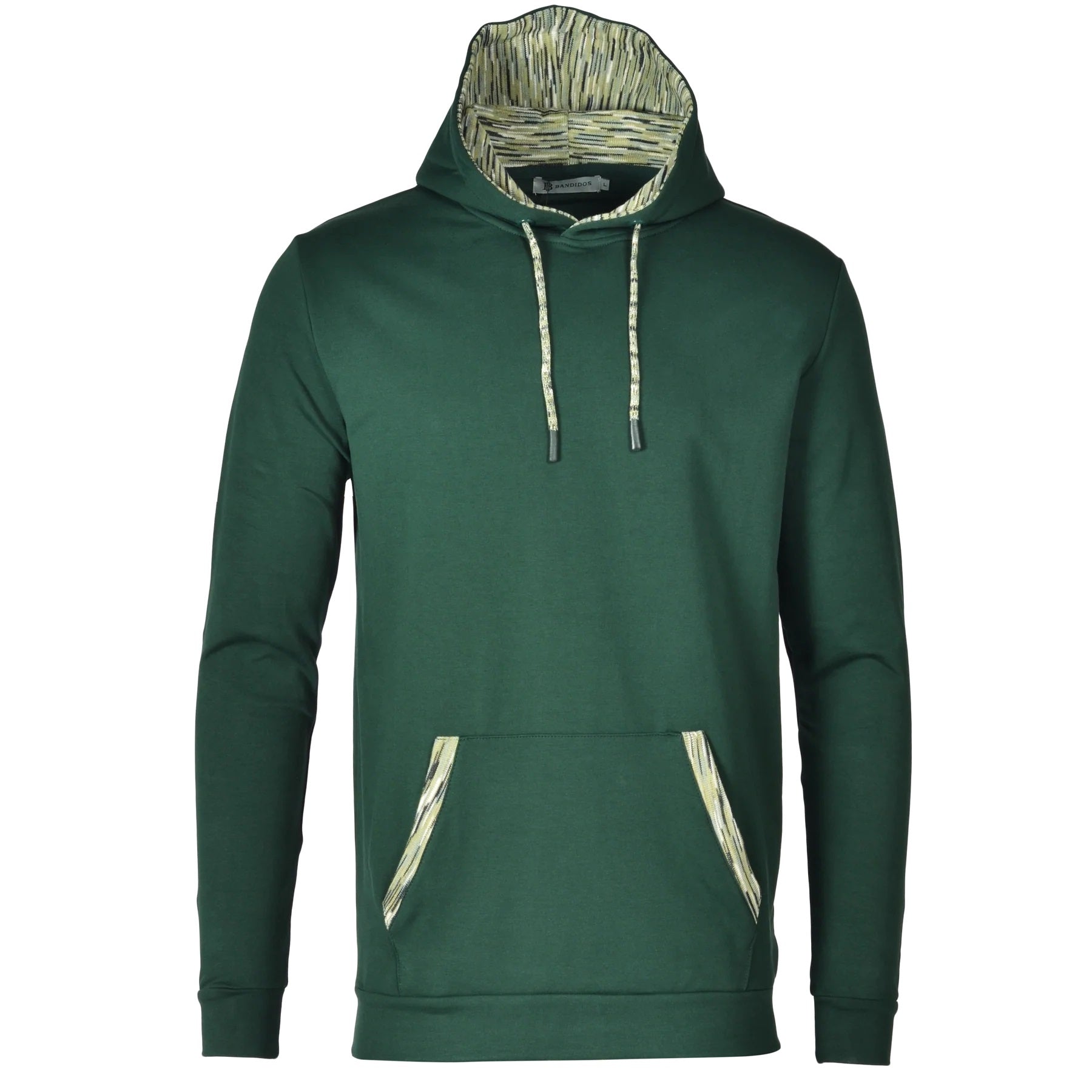 Moda Bandidos Spacedye Trim Cotton Hoodie Green