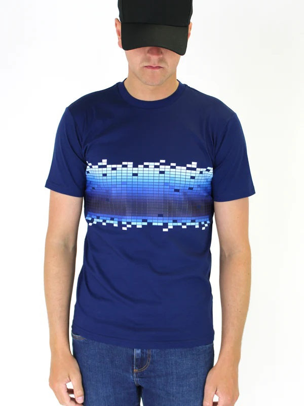 White Threads Gradient T Shirt Navy/Blue