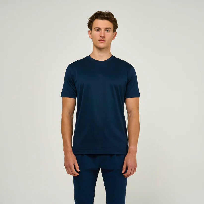 Loiano Egyptian Cotton T-Shirt - Navy