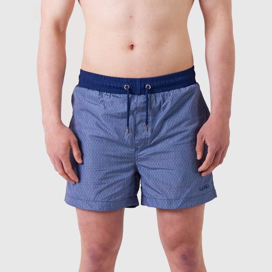 Lanka, Premium Swim Shorts Light Blue Pattern