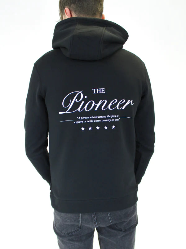 White Threads Pioneer Hoodie - Black