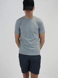 White Threads Plain Lightweight Premium T-Shirt Light Grey