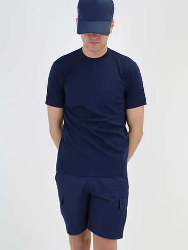 White Threads Plain Lightweight Premium T-Shirt Navy